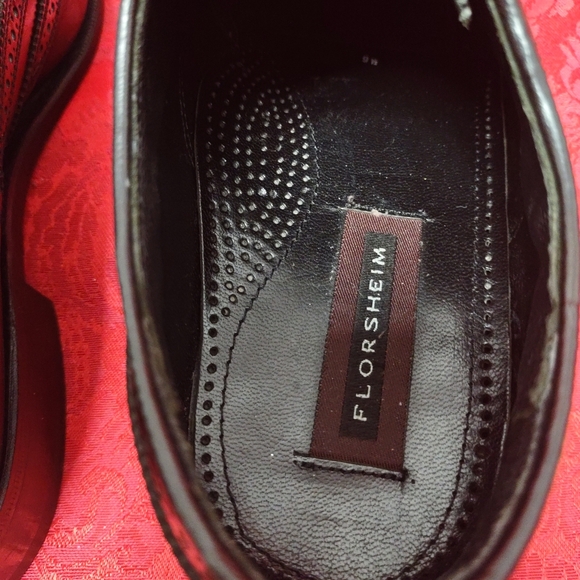 Men\'s Leather Florsheim Black Lexington Wingtips Oxford Shoes Size 10D Lace Up main image 4